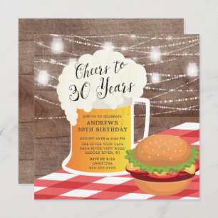 Skål till 30 års födelsedagsinbjudan inbjudningar