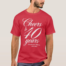 Skål till 40 år 40 år t shirt
