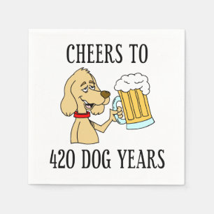 Skål till 420 Hund 60:e födelsedagen Pappersservett