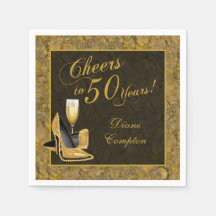 Skål till 50 år Guld Black