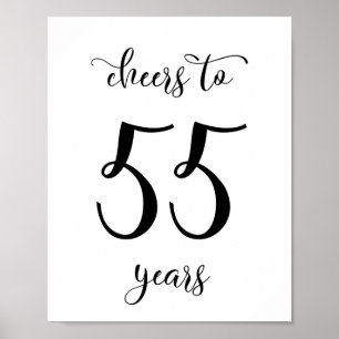 Skål till 55 års födelsedag poster