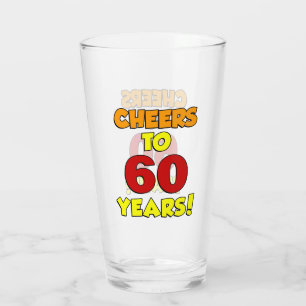 Skål till 60 år glaskopp