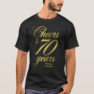 Skål till 70 år 70:e födelsedagen t shirt