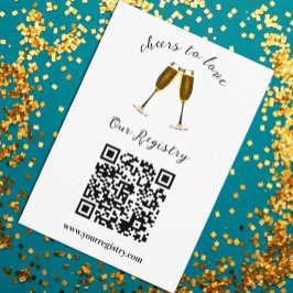 Skål till Bröllop-registret för glas av Kärlek-cha Tilläggskort