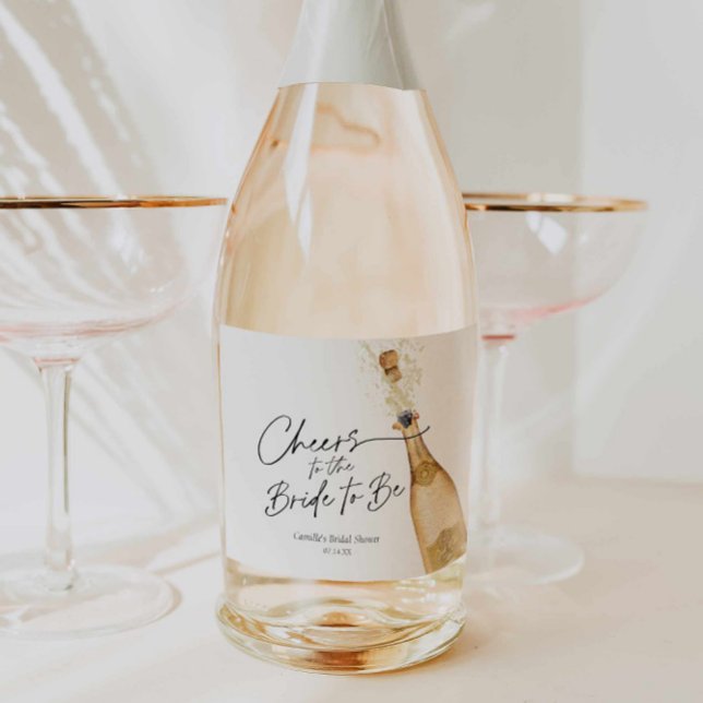 Skål till den blivande bruden (Cheers to the bride to be wine label )