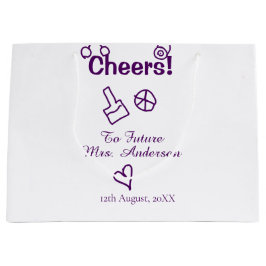 Skål till framtida fru tillägg brudnamn lila klott