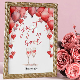 Skål till Kärlek Sweet Möhippa Guest Bok Poster