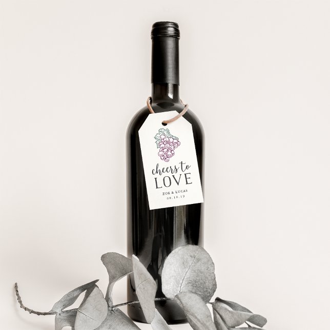 Skål till Kärlek | Vin Landsbyggsbröllop-förmån Presentetikett (Skapare uppladdad)