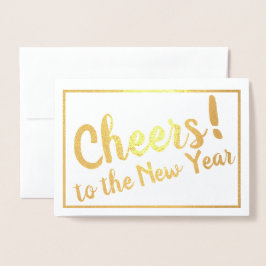 Skål till nyåret! folierat kort
