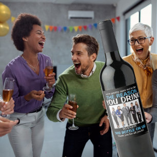 SKÄL TILL UPPSKATTNING AV chef SOM DU DRICKER Vin Vinflaska Etikett