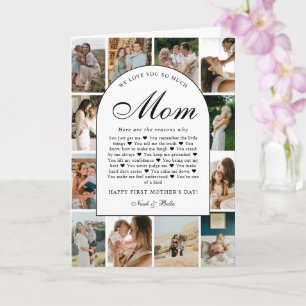 Skäl till varför vi älskar dig mamma Foto Collage Kort