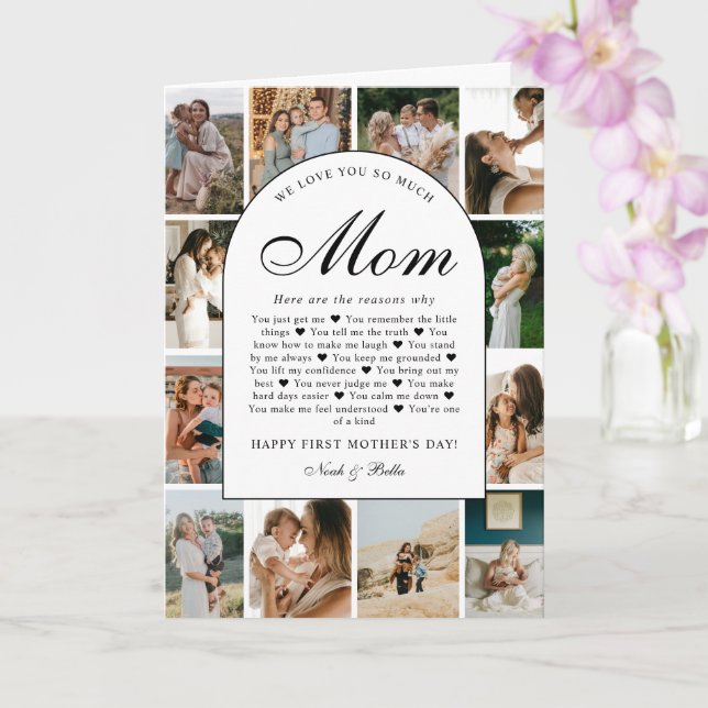 Skäl till varför vi älskar dig mamma Foto Collage  Kort (Orkide)
