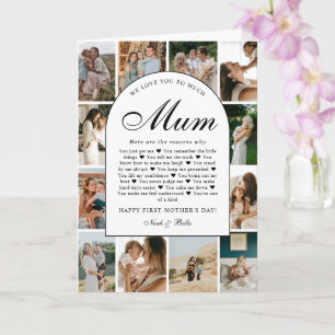 Skäl till varför vi älskar dig Mamma Fotocollage M Kort
