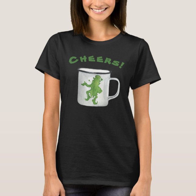 Skål Tomte Kopp St Patricks Day T-Shirt (Framsida)