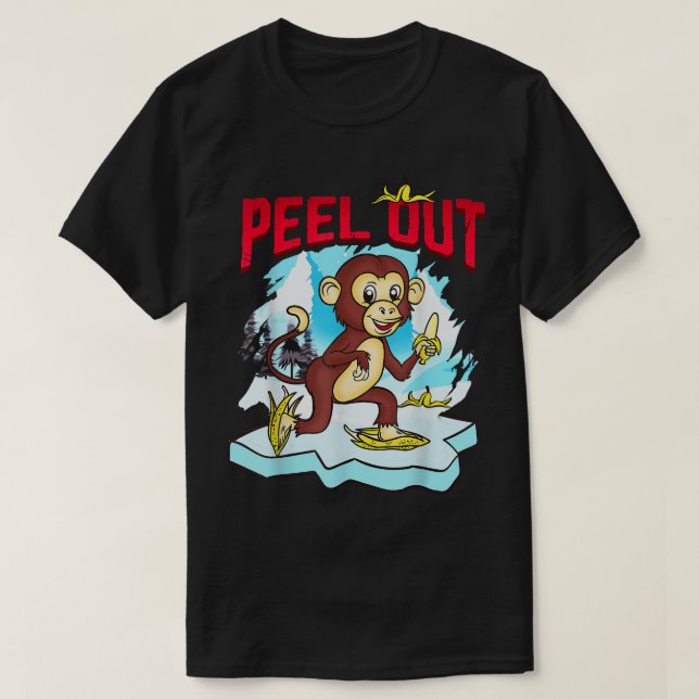 Skal ut från den ynka Chimpanzee Cute Monkey Ice S T Shirt (Design framsida)