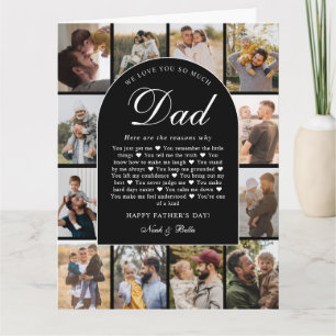 Skäl Vi Älskar Dig Pappa Foto Collage Fars Dag Kort