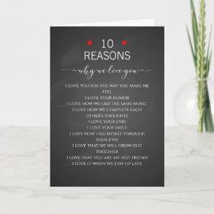 skäl vi kärlek er, 10 skäl, valentineser kort