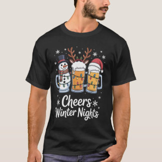 Skål Vinter Nätter Öl Snömannen Ölälskare T Shirt