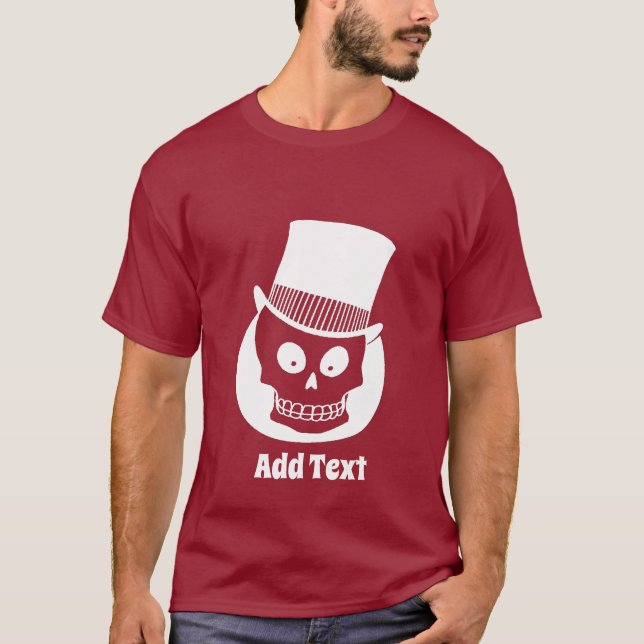 Skala i Top hat, lägg till text T Shirt (Framsida)