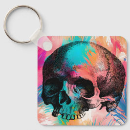 Skala med färgad bakgrund nyckelring