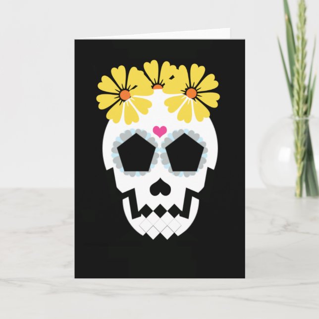 Skala med Gula blommor Kort (Framsida)