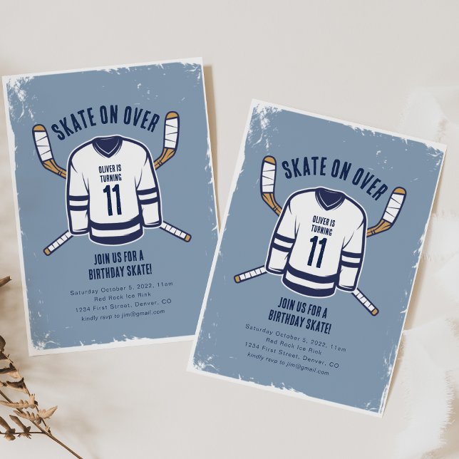 Skala över ishockeyfödelsedag Inbjudan (Skapare uppladdad)