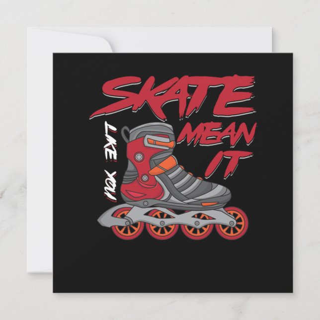 Skala som du Elak det rullerblading Roller Skates Inbjudningar (Framsida)