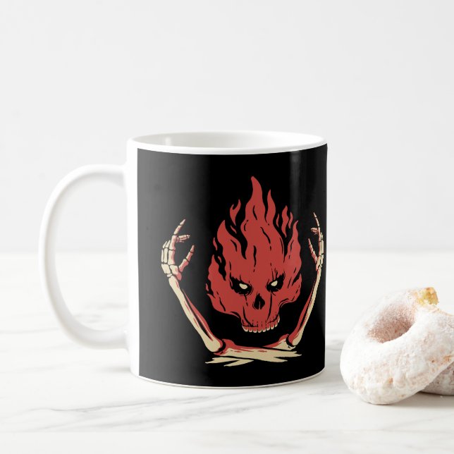 Skala vid brand kaffemugg (Med munk)