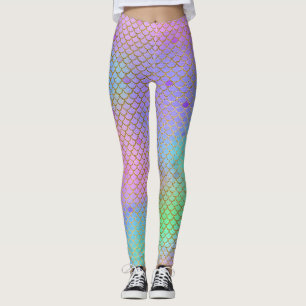 Skalaa damasker för sjöjungfru leggings
