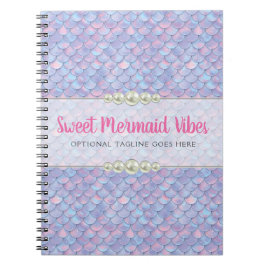 Skalaa & pärlemorfärg pastellfärgad anteckningsbok