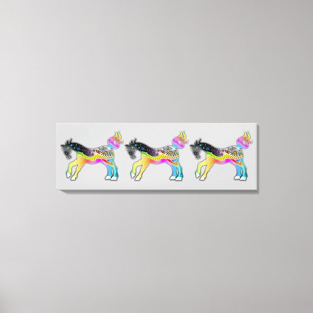 SKALABLE WIDE FORMAT POP Art PONIES Canvastryck (Framsida)