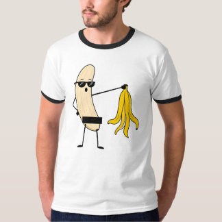 Skalad banan – Rolig banan striptease T Shirt