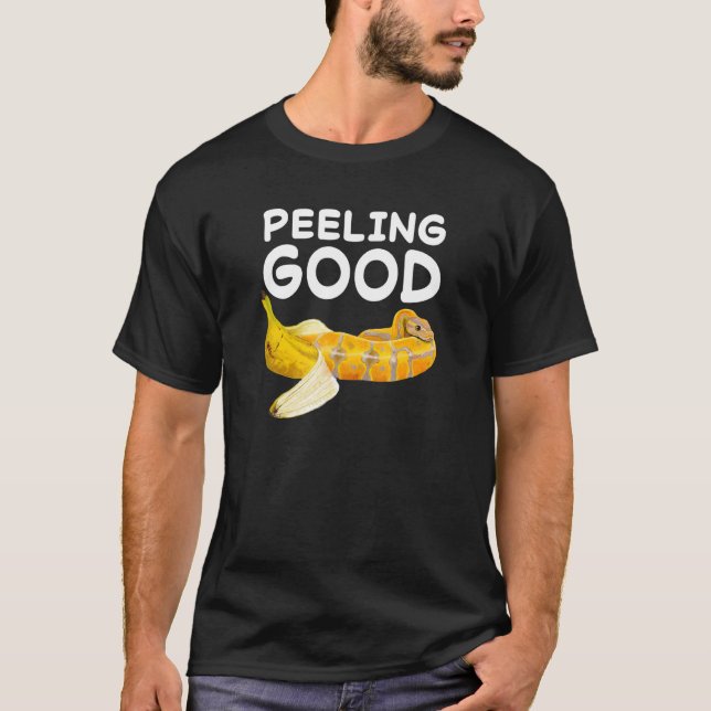 Skalad Bra Banana Boll Python Snake Rept T Shirt (Framsida)