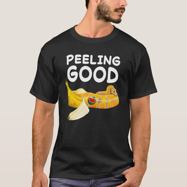 Skalad Bra Banana Boll Python Snake Rept T Shirt (Framsida)