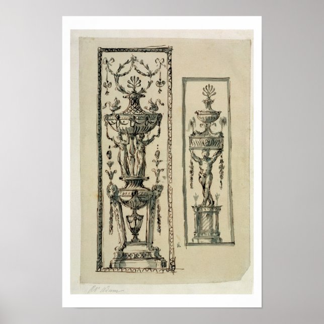 Skalad design för ornerade paneler (penna & bläck  poster (Framsidan)