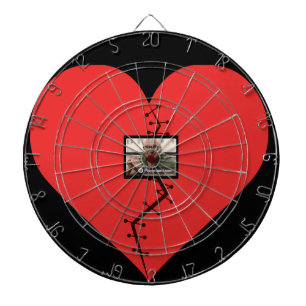 Skalad Heart-fotoanpassning skilsmässogåva Darttavla