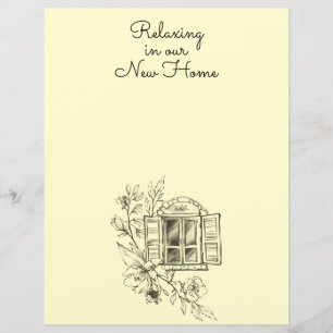 Skalad källfönsterskrapbok Papper