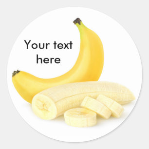 Skalad och skuren banan runt klistermärke