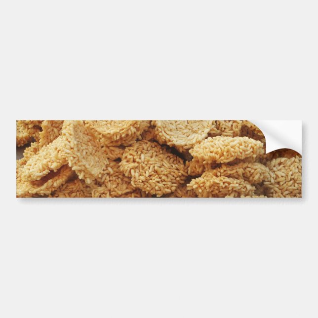 Skalad Ris Cakes ~ Asiatisk sötmat Desserts Food Bildekal (Framsidan)