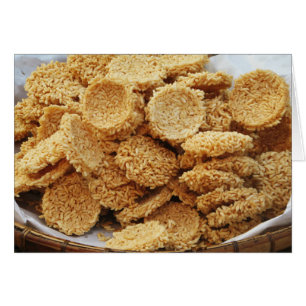 Skalad Ris Cakes ~ Asiatisk sötmat Desserts Food Hälsningskort