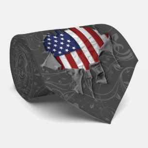 Skalad, riven och torkad amerikansk Flagga Slips