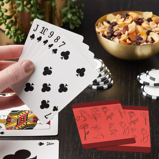 Skalade blommor casinokort (Skapare uppladdad)