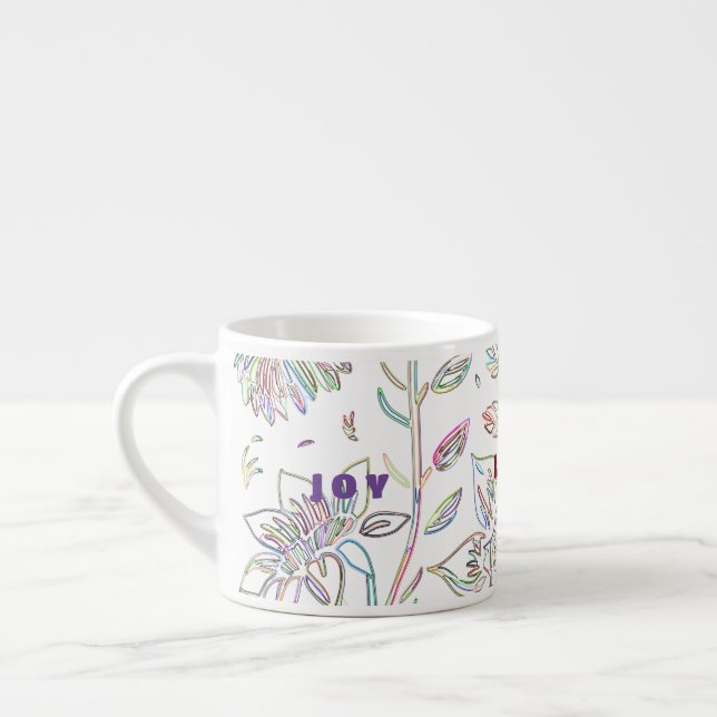 Skalade blommor espressomugg (Vänster)