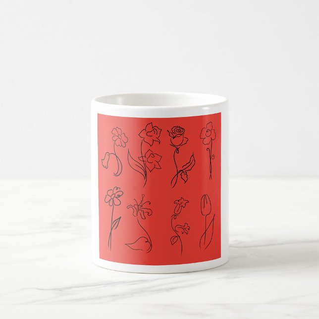 Skalade blommor kaffemugg (Skapare uppladdad)
