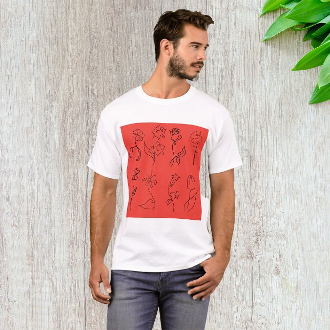 Skalade blommor t shirt (Skapare uppladdad)