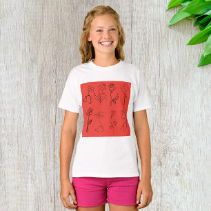 Skalade blommor t shirt