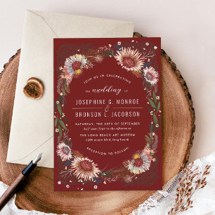Skalade blommor, unik Mörk, röd markon