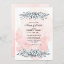 Skalade blommor Vattenfärg  Rosa Bröllop