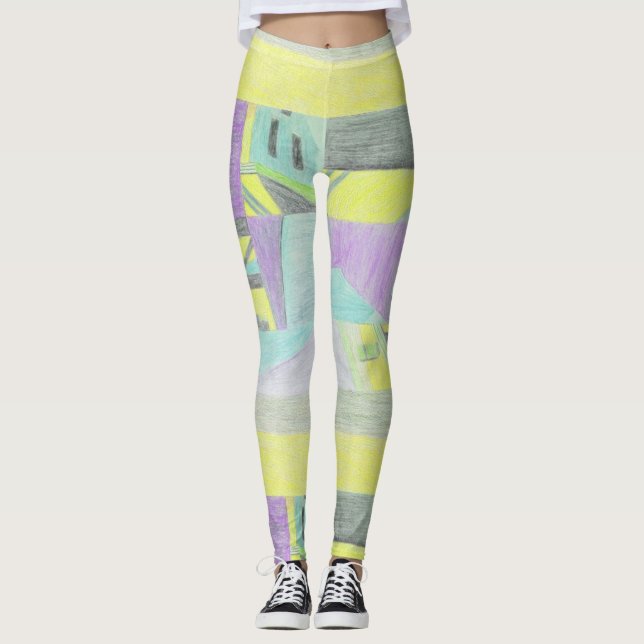 Skalade Gulter Leggings (Framsida)