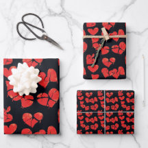 Skalade hjärter mot Valentines day Mönster 6